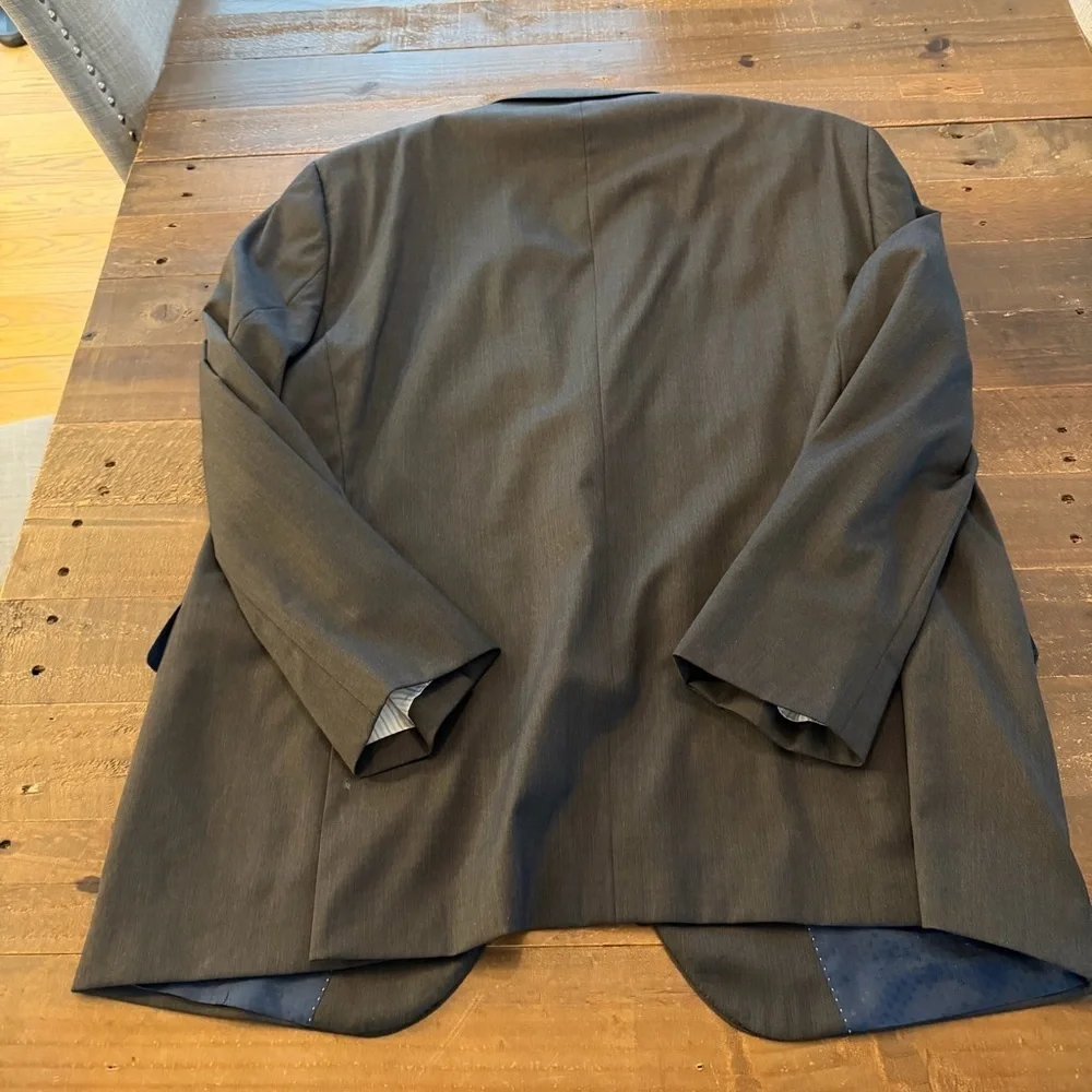 Jack Victor Classic Loro Piana Fabric Wool Charcoal Suit 48S, 40x29” FF pant
